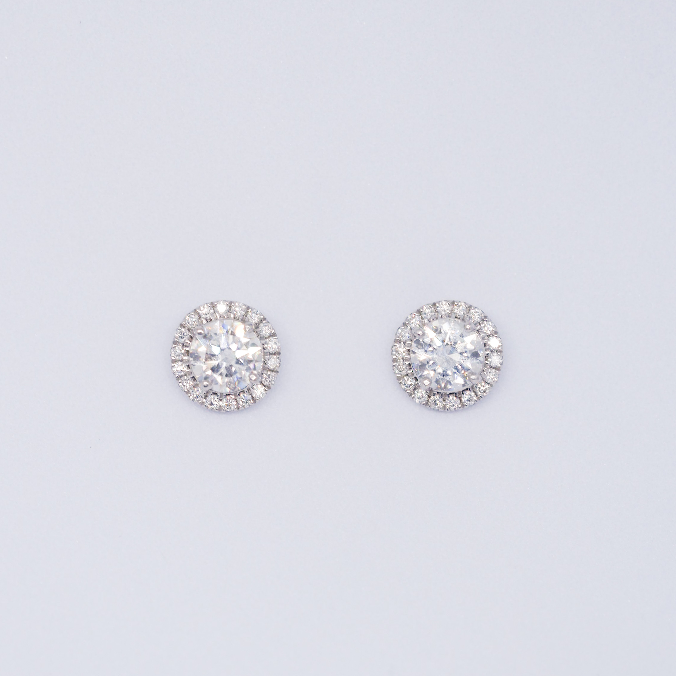 Aurelie Halo Diamond Earrings