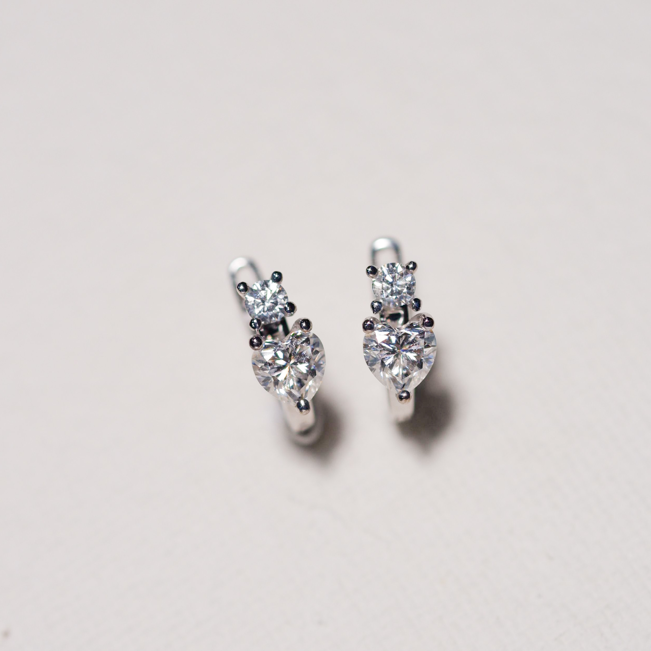 Double Mix Fancy Cut Diamond Earrings