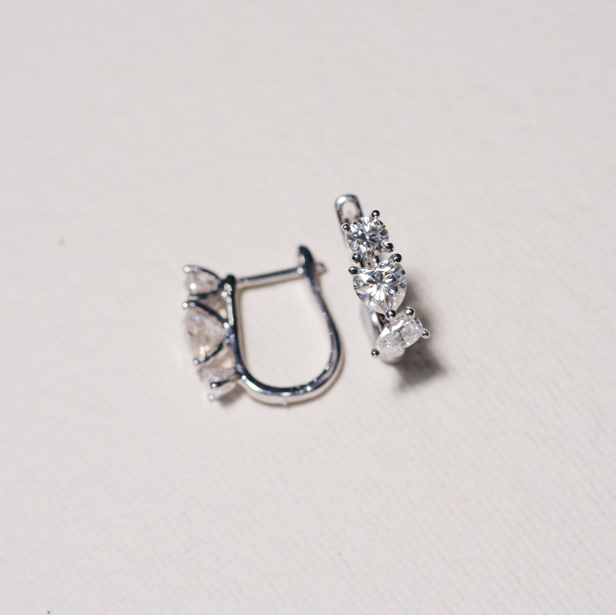 Triple Mix Fancy Cut Diamond Earrings