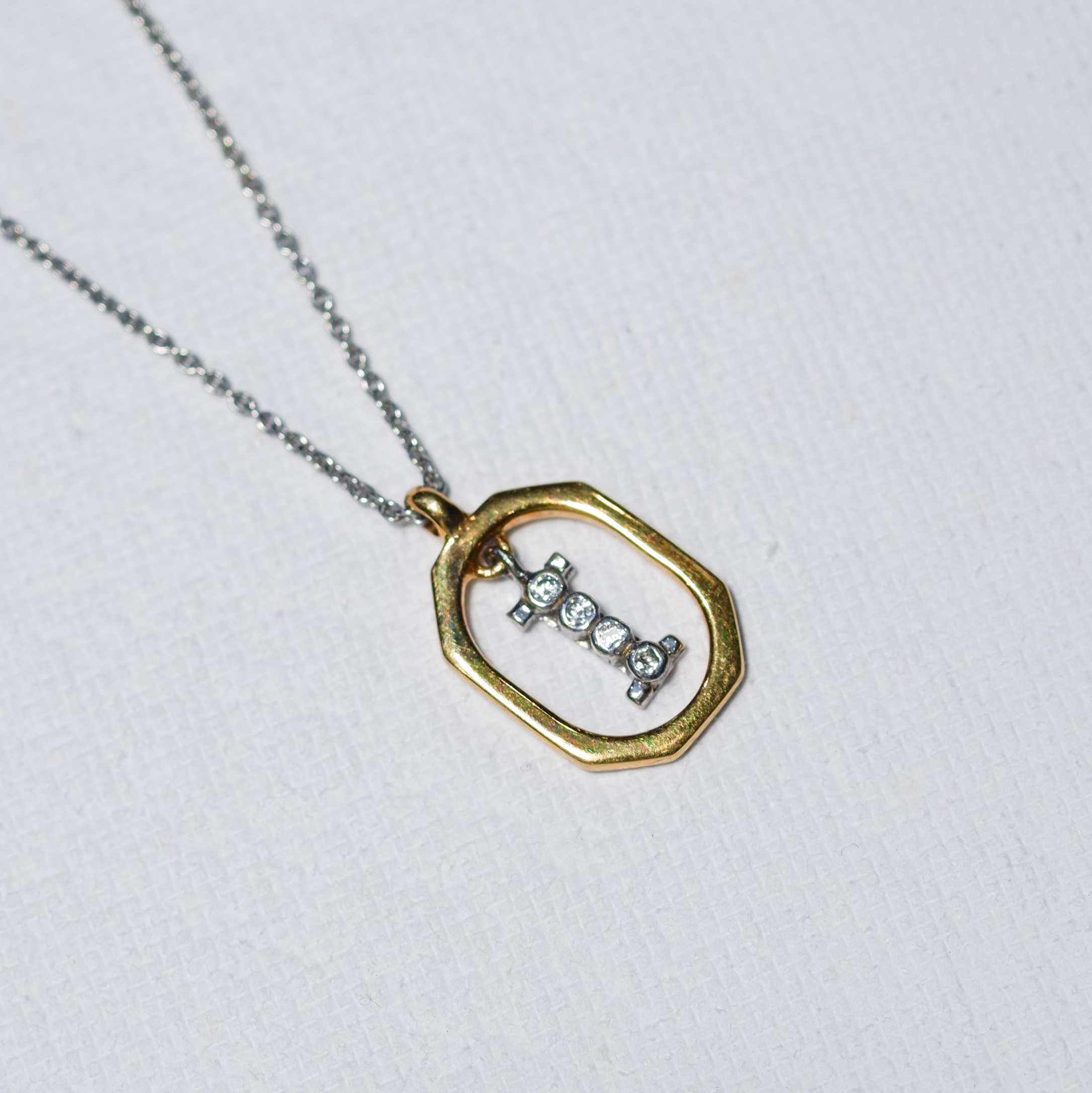 Initial Two-Toned Necklace