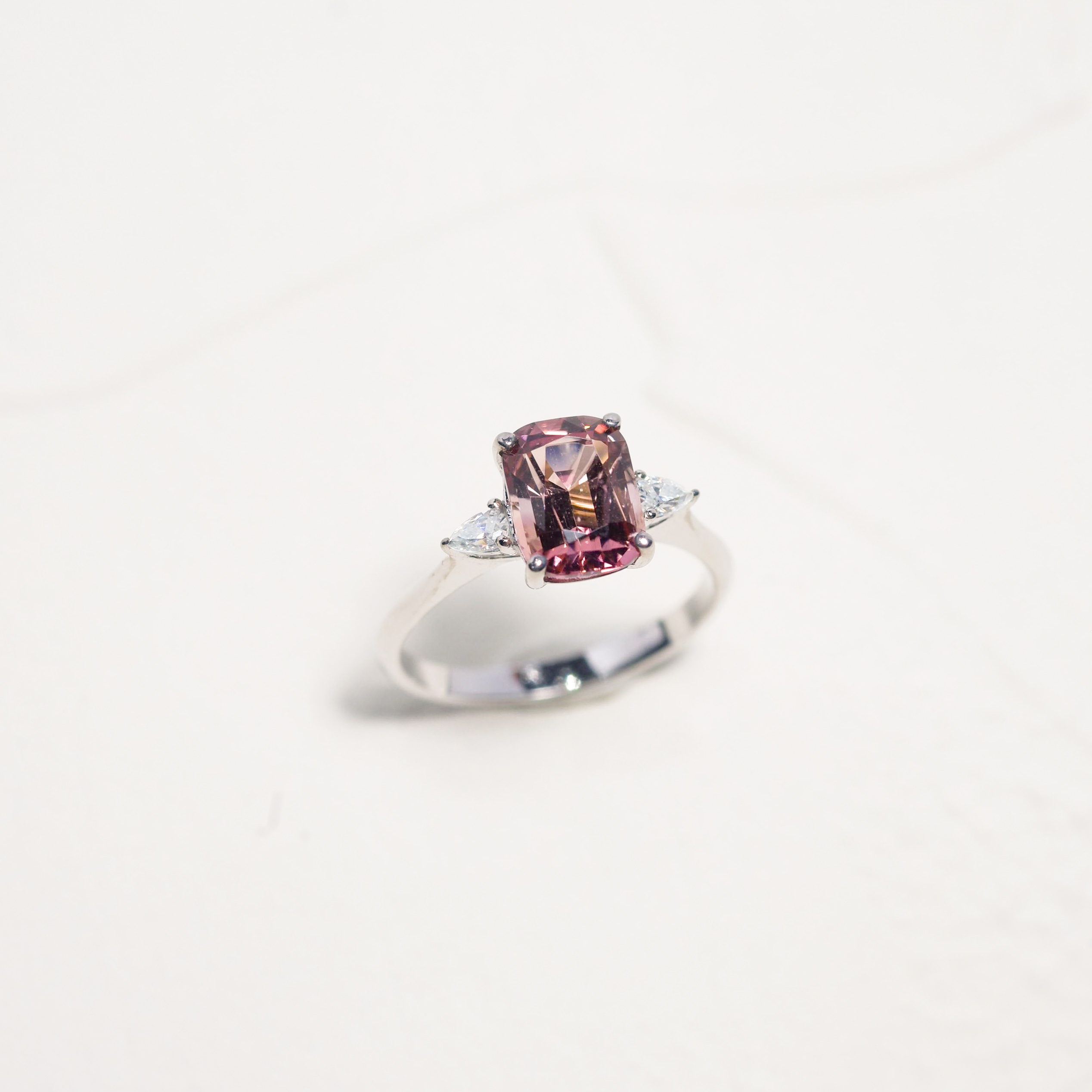 Trilogy Pink Tourmaline Ring