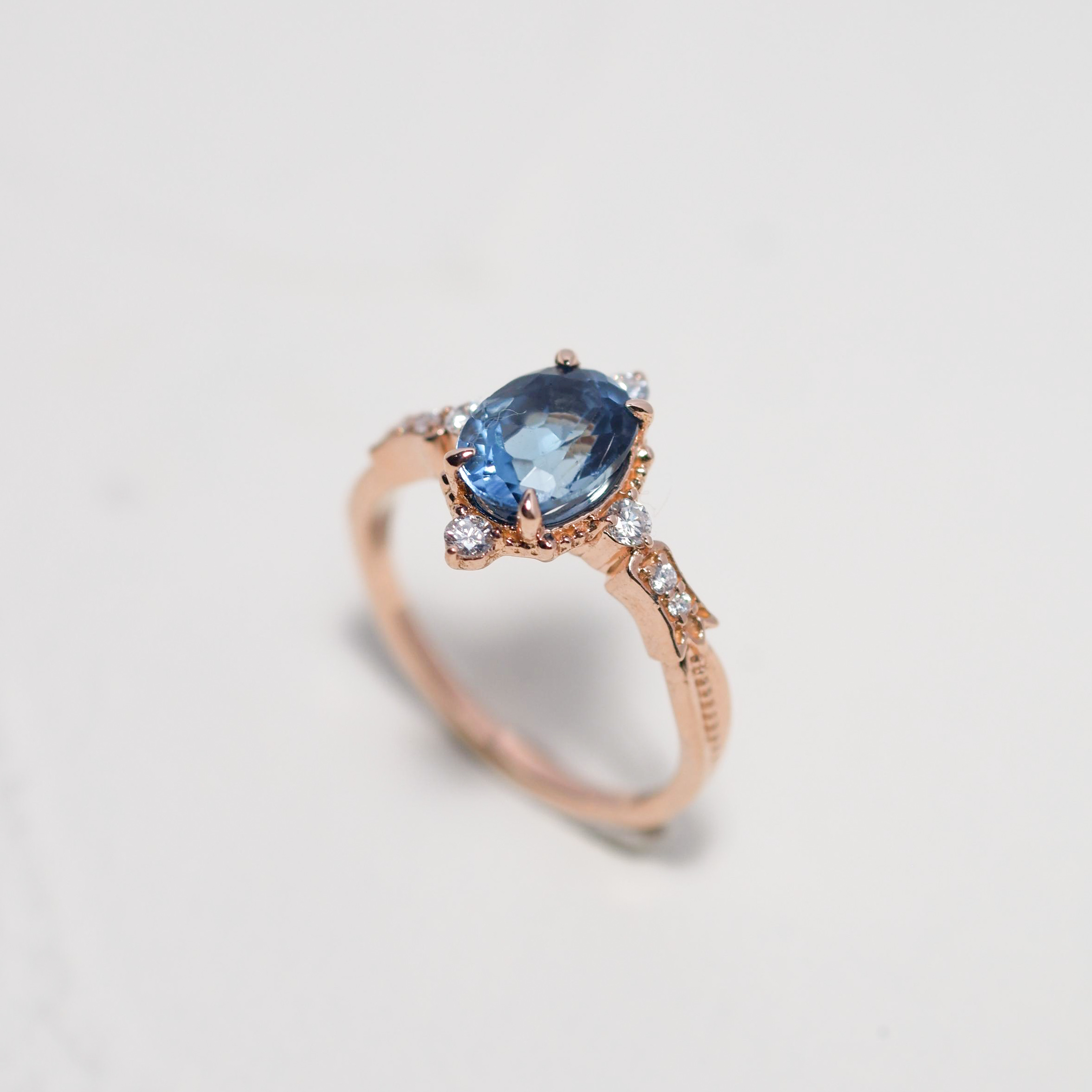 London Blue Topaz Classic Victorian Ring