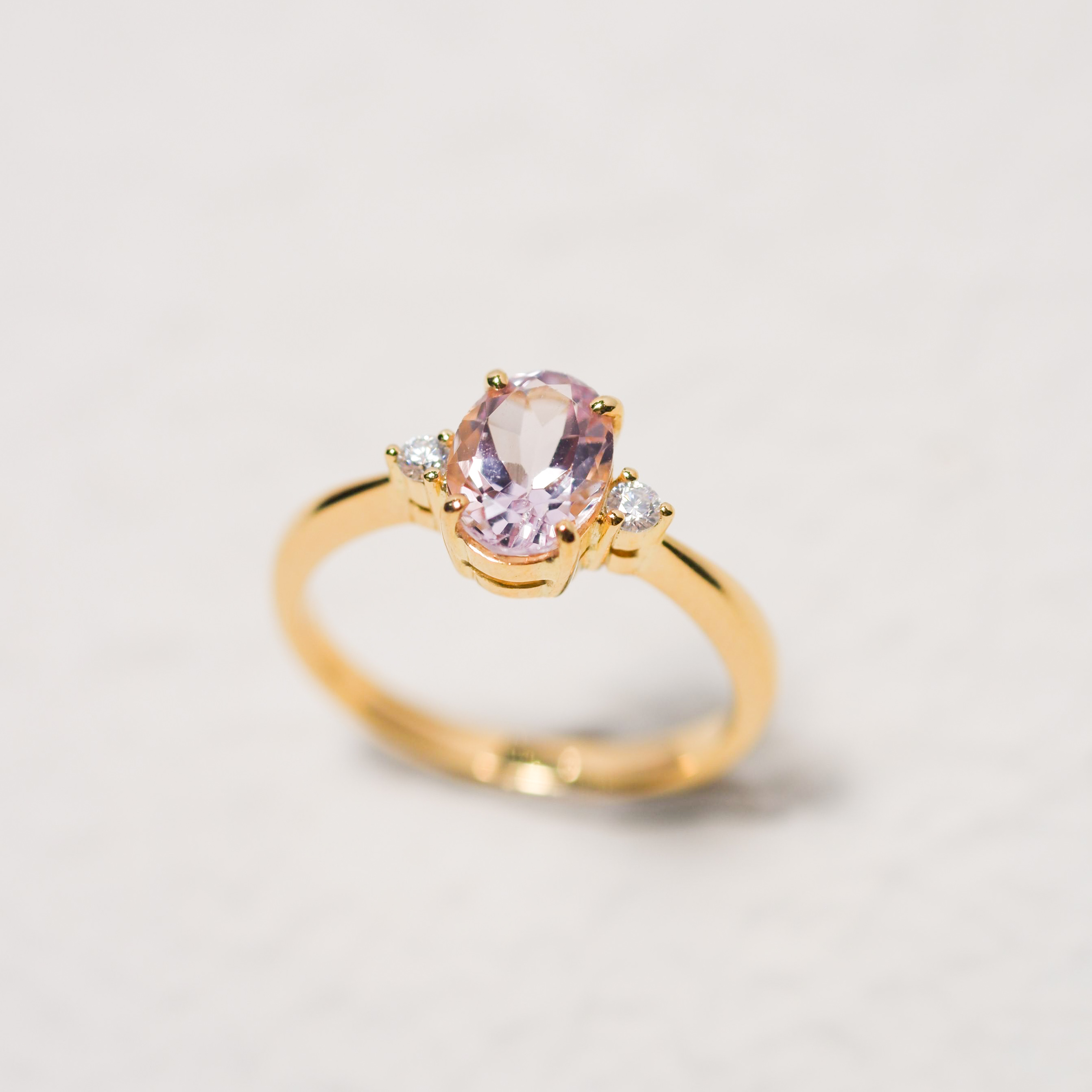 Morganite Trilogy Ring