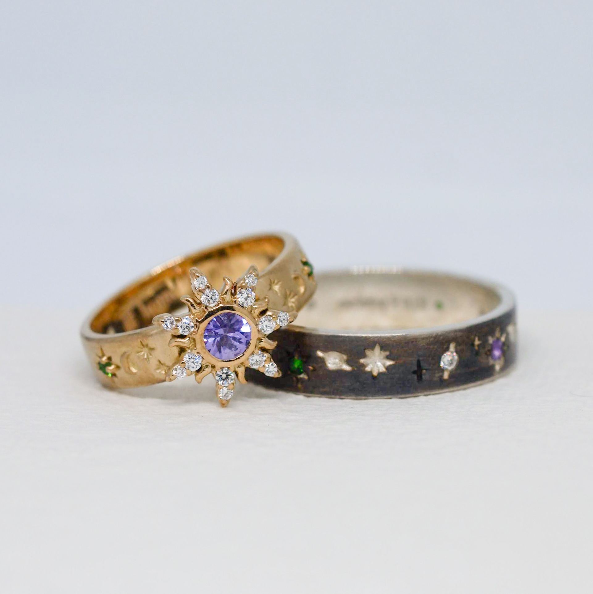 Solaria Orbit Wedding Bands